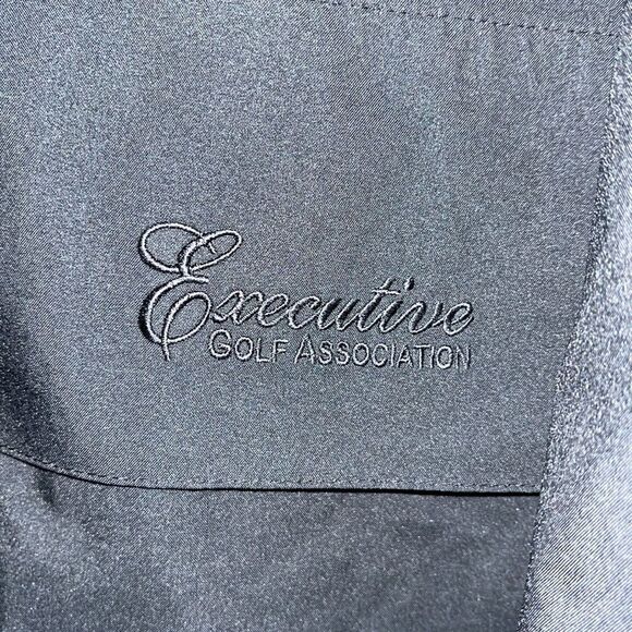 Black Executive Waterproof GoreTex Zero Restriction SS Pullover Golf Jacket XL - Picture 4 of 6